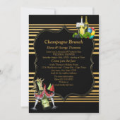 Gold op Black, art-deco Brunch aankondigingen (Voorkant)