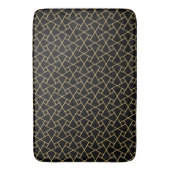 Gold op Black Islamic Pattern Custom Bath Mat (Voorkant Verticaal)
