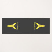 Gold op Black Namaste Mudra Hands Yoga Mat (Voorkant (horizontaal))