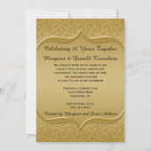 Gold op Gold Daisies  Lijst 50e Jubileum Kaart (Voorkant)