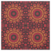 Gold op Red Mandala Stof (Swatch)