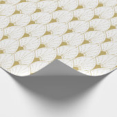 Gold op White Art Deco Geometric Pattern Cadeaupapier (Hoek)