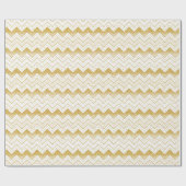 Gold op White Chevron Pattern Cadeaupapier (Vlak)