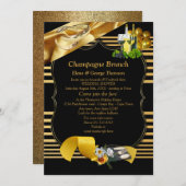 Gold op zwart, Art-Deco Brunch aankondigingen (Voorkant / Achterkant)