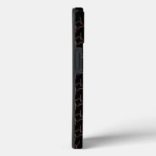 Gold op zwart | Modern ontwerp Case-Mate iPhone Case (Achterkant / Rechts)
