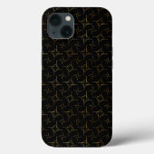 Gold op zwart | Modern ontwerp Case-Mate iPhone Case (Achterkant)
