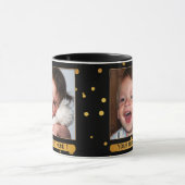 Gold op zwarte Confetti - Persoonlijke foto - Mok (Midden)