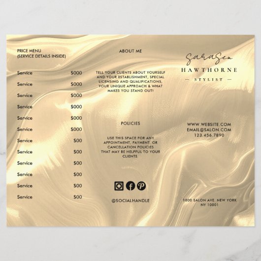 Gold Opal Brochure Prijslijst Shell Holographic (Voorkant)