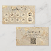 Gold Opal Custom Business Loyalty Punch Card (Voorkant / Achterkant)