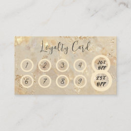 Gold Opal Custom Business Loyalty Punch Card