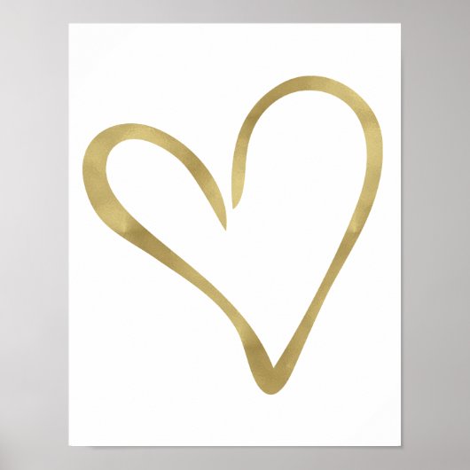 Gold Open Heart I Poster (Voorkant)