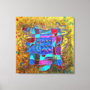 "Gold Opening" door Paul Buică Canvas Afdruk