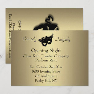 Gold Opening Nachtuitnodiging Kaart