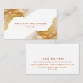 Gold Oranje Amber Professional Visitekaartje (Voorkant / Achterkant)