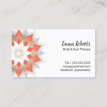 Gold & Oranje Lotus Flower Body & Soul Therapy
