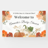 Gold Oranje najaar Herfst Baby shower Welkomstbann Spandoek (Horizontaal)