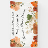 Gold Oranje najaar Herfst Baby shower Welkomstbann Spandoek (Verticaal)