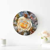 Gold Oranje Popular Unique Roos Art Dream Grote Klok (Huis)