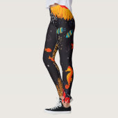 Gold Oranje tropische zomer onderwater Leggings (Links)