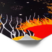 Gold Oranje tropische zomer onderwater Poster (Hoek)