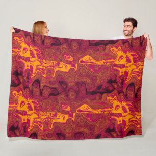 Gold Oranje vuursteen Fleece Deken