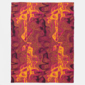 Gold Oranje vuursteen Fleece Deken (Voorkant)