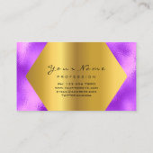 Gold Orchid Glitter Makeup Artist Lashes Paars Visitekaartje (Achterkant)