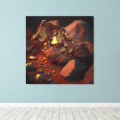 Gold Ore Close-up: Red Earth Canvas (Insitu (Houten vloer))