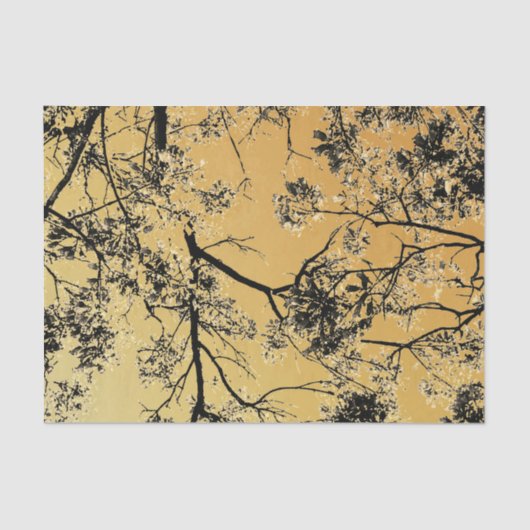 Gold Oriental Blossom Tissuepapier (Voorkant)