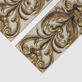Gold Ornament Fleur de Lis Border Decoupage Tissuepapier (Detail)