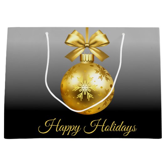 Gold Ornament Gift Bag Groot Cadeauzakje (Voorkant)