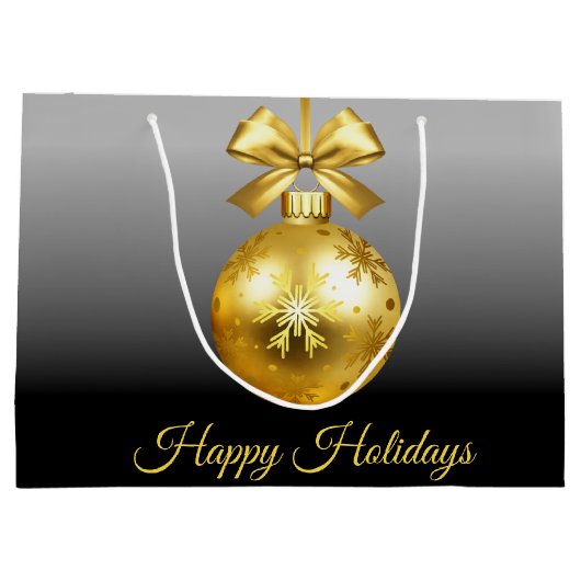 Gold Ornament Gift Bag Groot Cadeauzakje (Achterkant)