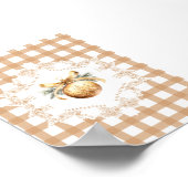Gold Ornament Gingham Christmas Poster (Hoek)