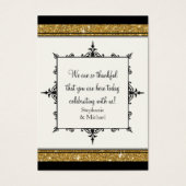 Gold Ornament Glitter Striped Classic Elegant Visitekaartje (Voorkant)