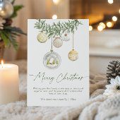 Gold Ornament Greenery Christmas  Feestdagenkaart