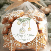 Gold Ornament Greenery Christmas Ronde Sticker