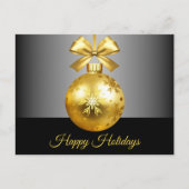 Gold Ornament Holiday Briefkaart (Voorkant)