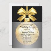 Gold Ornament Holiday Uitnodiging (Voorkant)