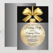 Gold Ornament Holiday Uitnodiging (Voorkant / Achterkant)