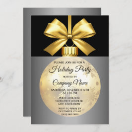 Gold Ornament Holiday Uitnodiging