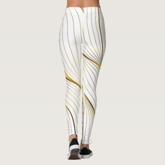 Gold ornament leaf leggings (Achterkant)