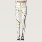 Gold ornament leaf leggings (Voorkant)