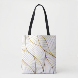 Gold ornament leaf tote bag