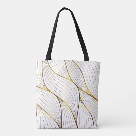 Gold ornament leaf tote bag (Achterkant)