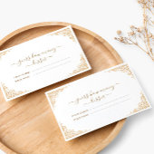 Gold Ornament raden hoeveel kisses bruids spel Informatiekaartje