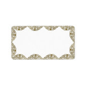 Gold Ornament Swirl-kerstlabels Etiket (Voorkant)