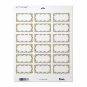 Gold Ornament Swirl-kerstlabels Etiket (Full Sheet)