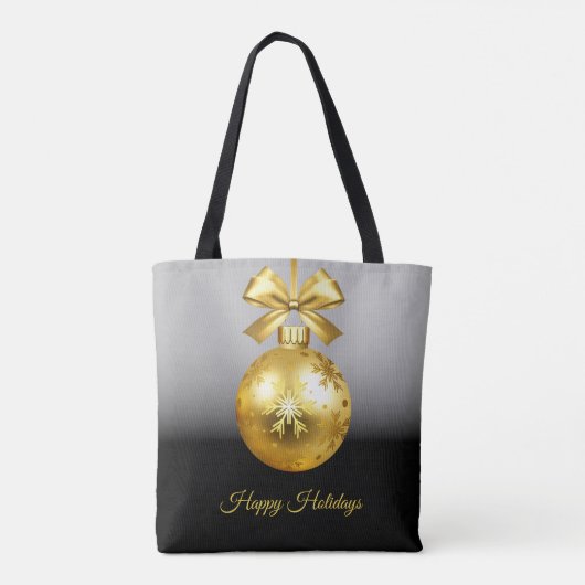 Gold Ornament vakantie Canvas tas (Achterkant)