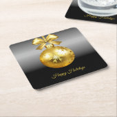 Gold Ornament Vakantie Kartonnen Onderzetters (Schuin)