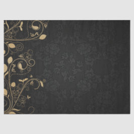 Gold Ornamental Black-ontkoppelingspagina Tissuepapier